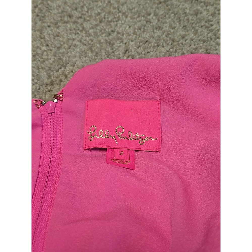 Lilly Pulitzer Maurine‎ Sleeveless Tiered Maxi Dress Prosecco Pink Sz 2 Resort - Picture 11 of 13